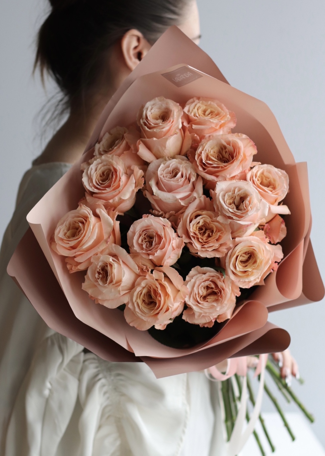 Моно букет из розы "Шиммер"