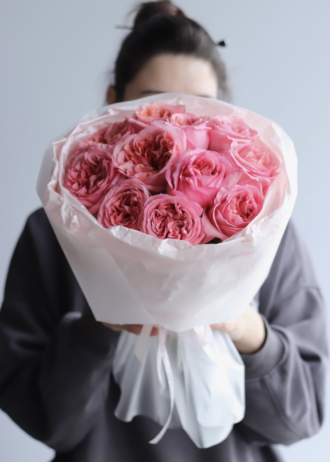 Моно букет из розы "Пинк экспрешн"